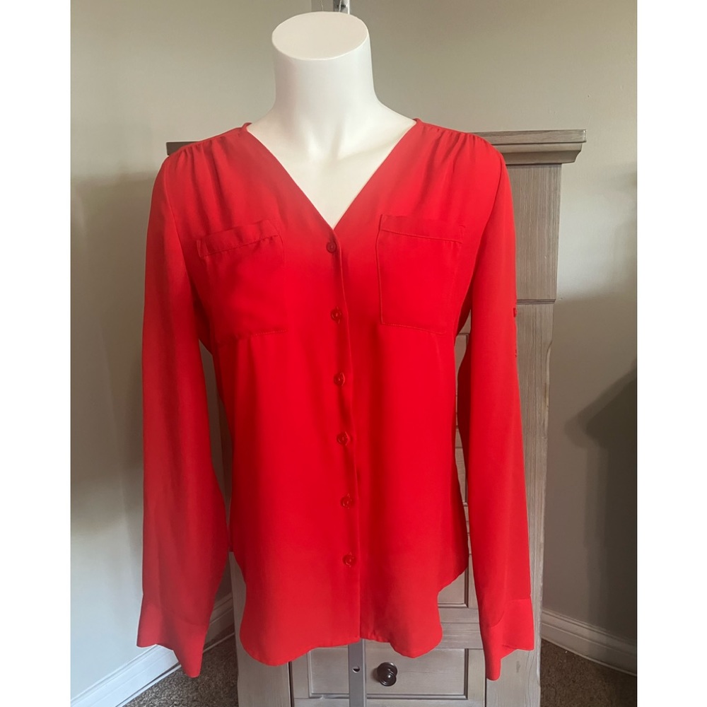 Red XS Express Button Down